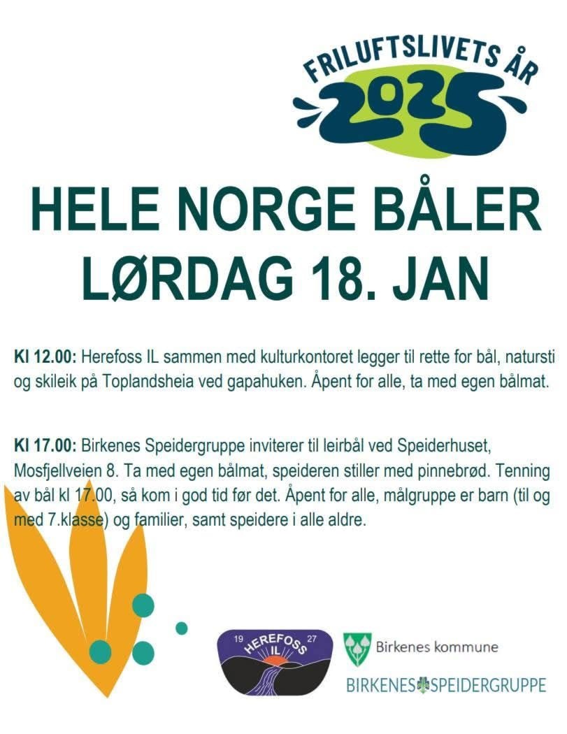 Hele Norge båler - åpning av Friluftslivets år 2025